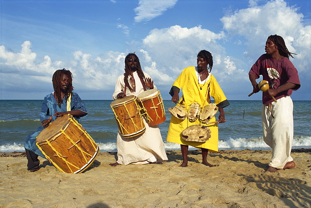 The Original Turtle Shell Band, a group of Garifuna musicians, Dangriga, Stann Creek, Belize, Central America