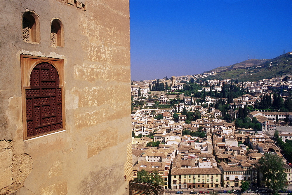 View of Granada from the Alhambra, Granada, Andalucia, Spain, Europe