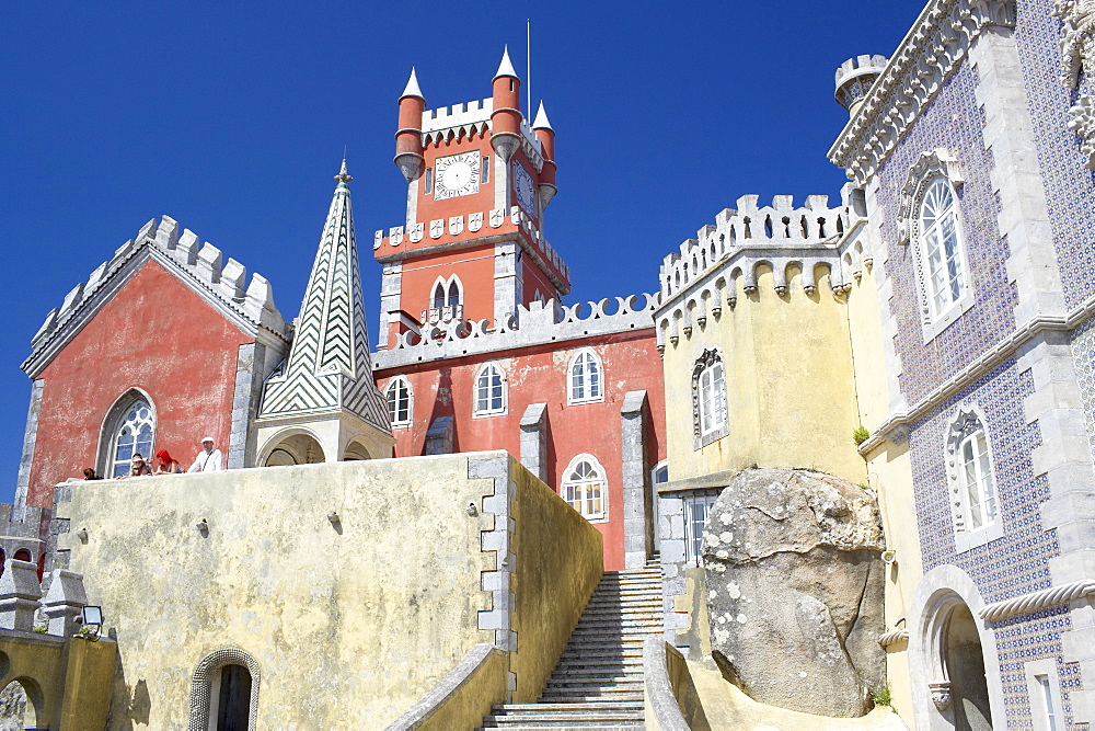 Pena National Palace, built in 1840s for the Royal family, UNESCO World Heritage Site, Sintra, Portugal, Europe