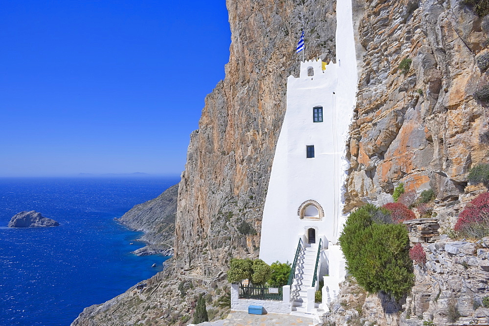 Chozoviotissa monastery, Amorgos, Cyclades Islands, Greek Islands, Greece, Europe
