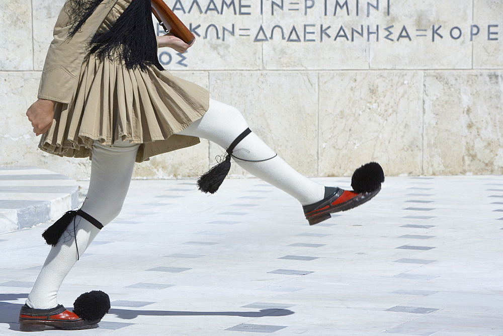 Evzone soldier, Changing of the Guard, Syntagma Square, Athens, Greece, Europe