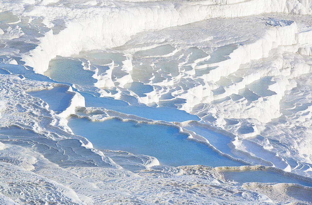 Terraced thermal pools, Pamukkale, UNESCO World Heritage Site, Anatolia, Turkey, Asia Minor, Eurasia