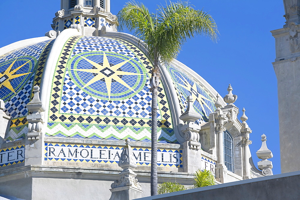 Tiled dome of the California Building which houses the Museum of Man, San Diego, California, United States of America, North America