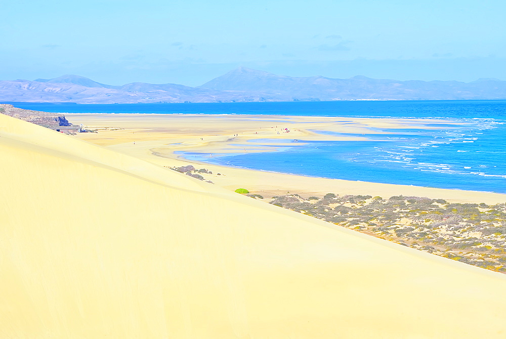 Sandy dunes at Sotovento beach, Jandia Peninsula, Fuerteventura, Canary Islands, Spain, Atlantic, Europe