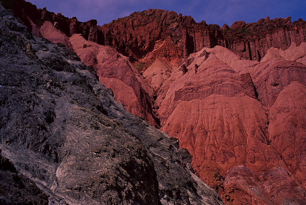 Colourful volcanic landscape, Tupiza, Southern Altiplano, Bolivia, South America