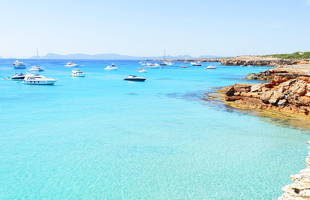 Formentera turquoise waters, Formentera, Balearic Islands, Spain, Mediterranean, Europe 