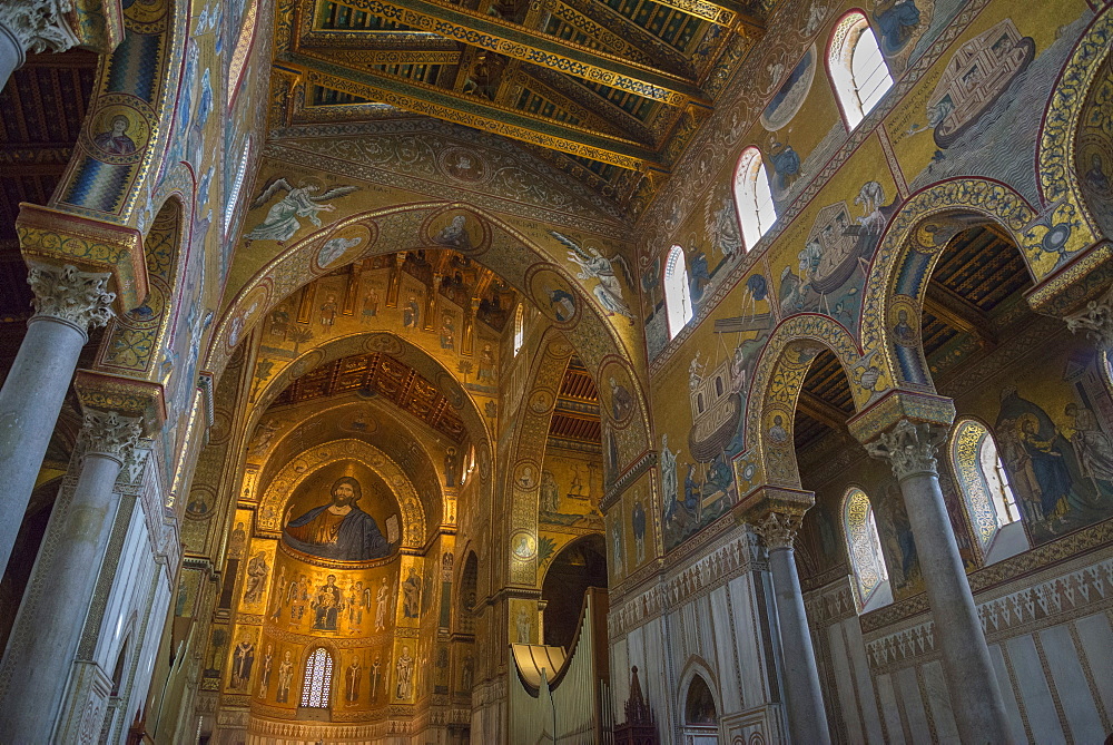 Cathedral of Monreale, Monreale, Palermo, Sicily, Italy, Europe