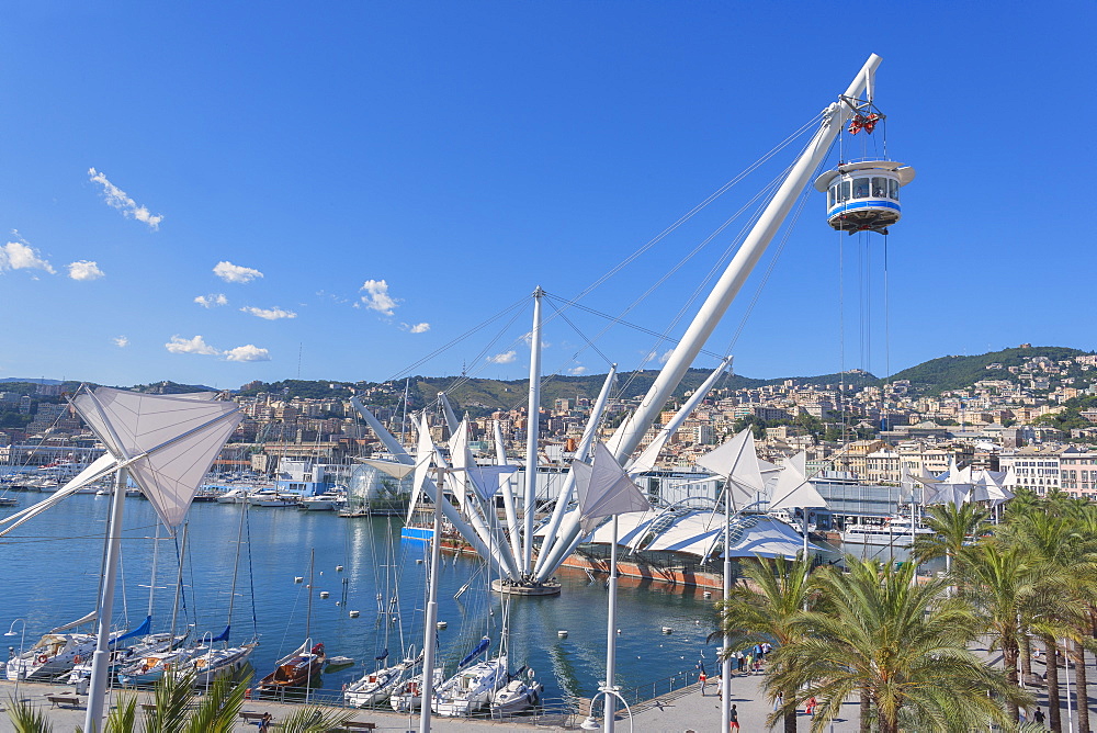 Bigo and Genoa Harbor, Genoa, Liguria, Italy