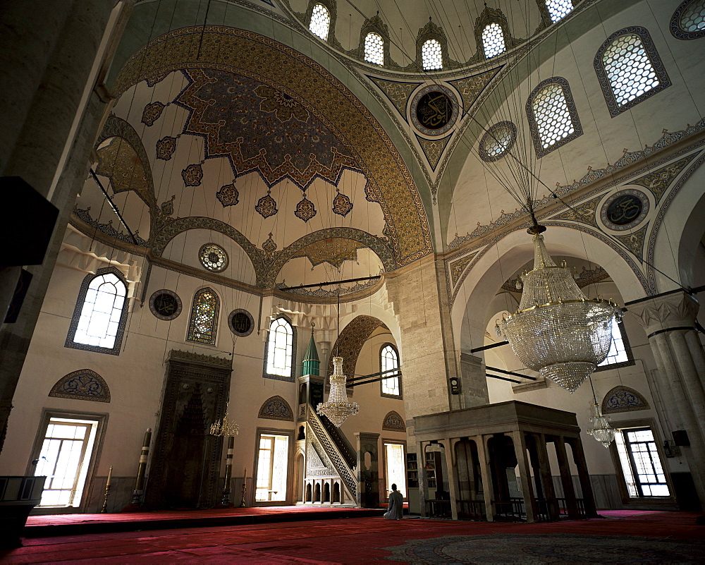 Interior of the Selimiye mosque, Konya, Anatolia, Turkey, Eurasia