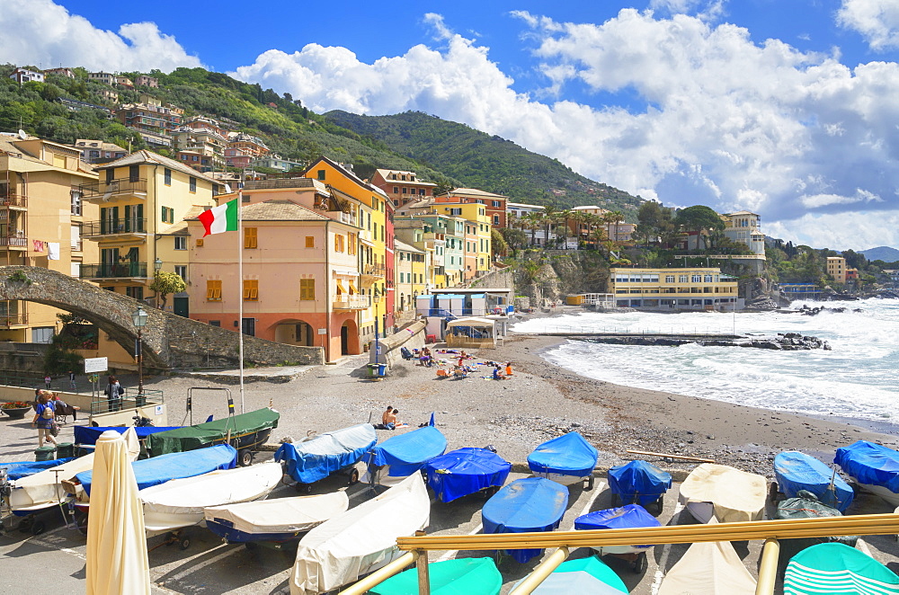 The picturesque village of Bogliasco, Bogliasco, Liguria, Italy, Europe