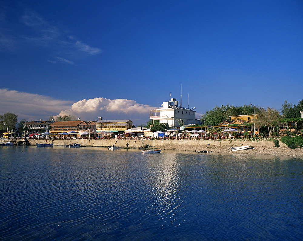 Seafront promenade of Side, Anatolia, Turkey, Mediterranean, Eurasia