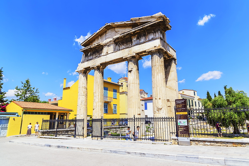 The Gate of Athena Archegetis in the Roman Agora, Athens, Greece, Europe