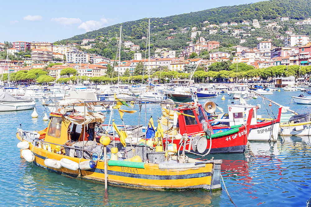 Marina harbour, Lerici, La Spezia district, Liguria, Italy, Europe