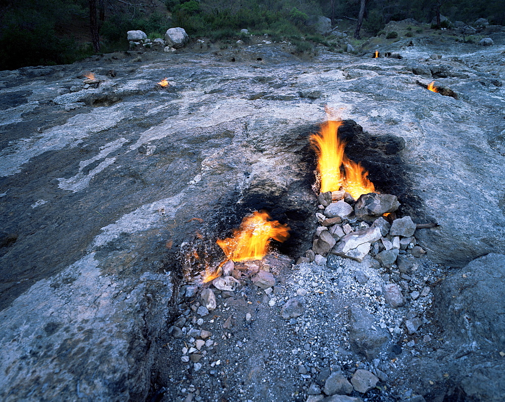 Eternal fire of the Chimera, Olympus, Turkey, Eurasia