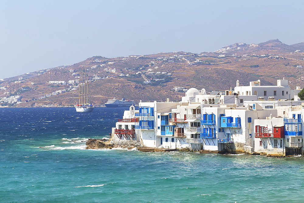 Little Venice, Mykonos Town, Mykonos, Cyclades Islands, Greek Islands, Greece, Europe