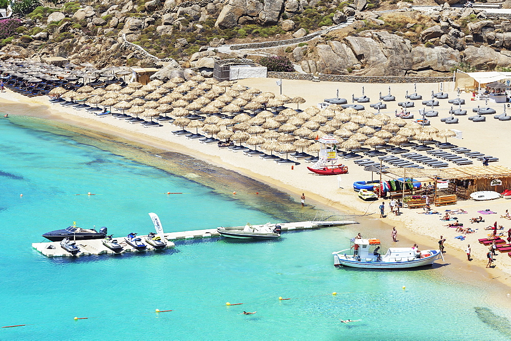 Super Paradise Beach, Mykonos, Cyclades Islands, Greek Islands, Greece, Europe