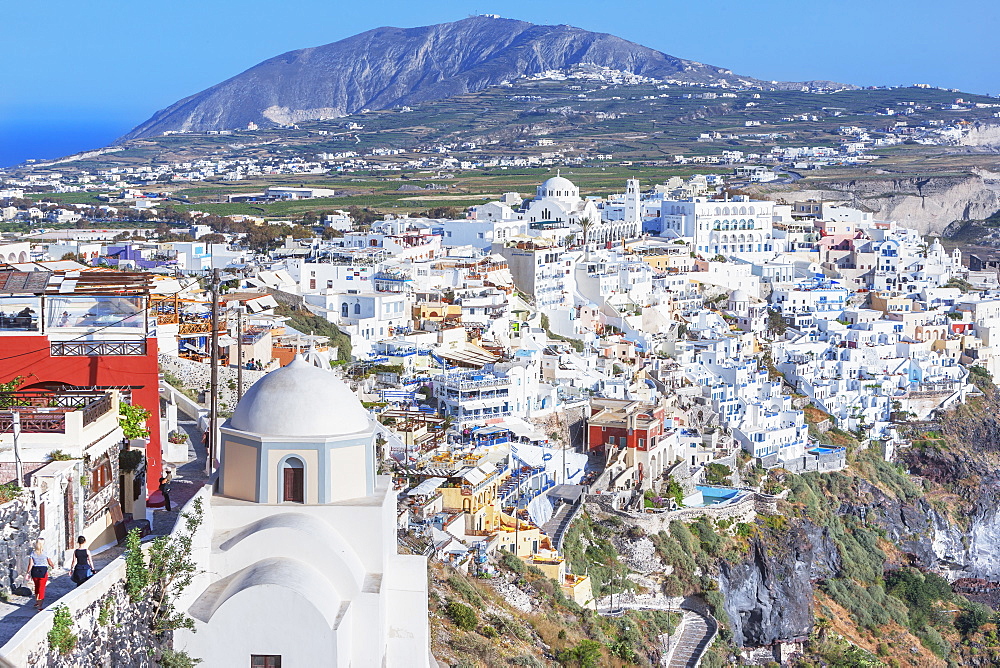 Thira, elevated view, Santorini, Cyclades Islands, Greek Islands, Greece, Europe