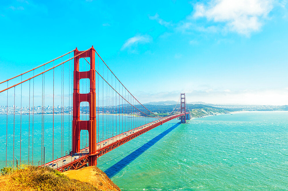 View of Golden Gate Bridge, San Francisco, California, United States of America, North America