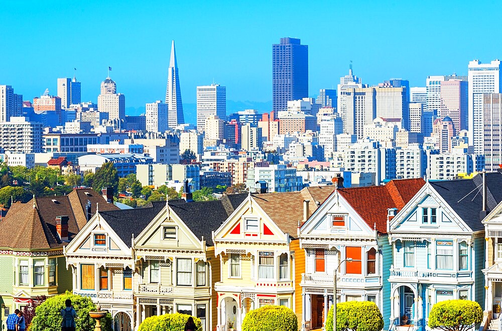 The Painted Ladies, Alamo Square, San Francisco, California, United States of America, North America