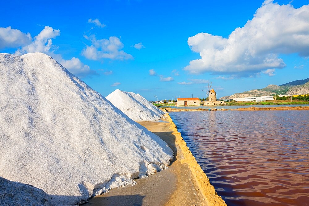 Salt Pans, Trapani, Sicily, Italy, Mediterranean, Europe