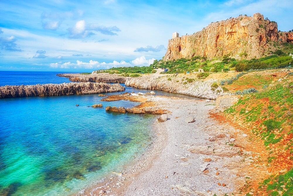 Macari beach and coastline, San Vito lo Capo, Sicily, Italy, Mediterranean, Europe