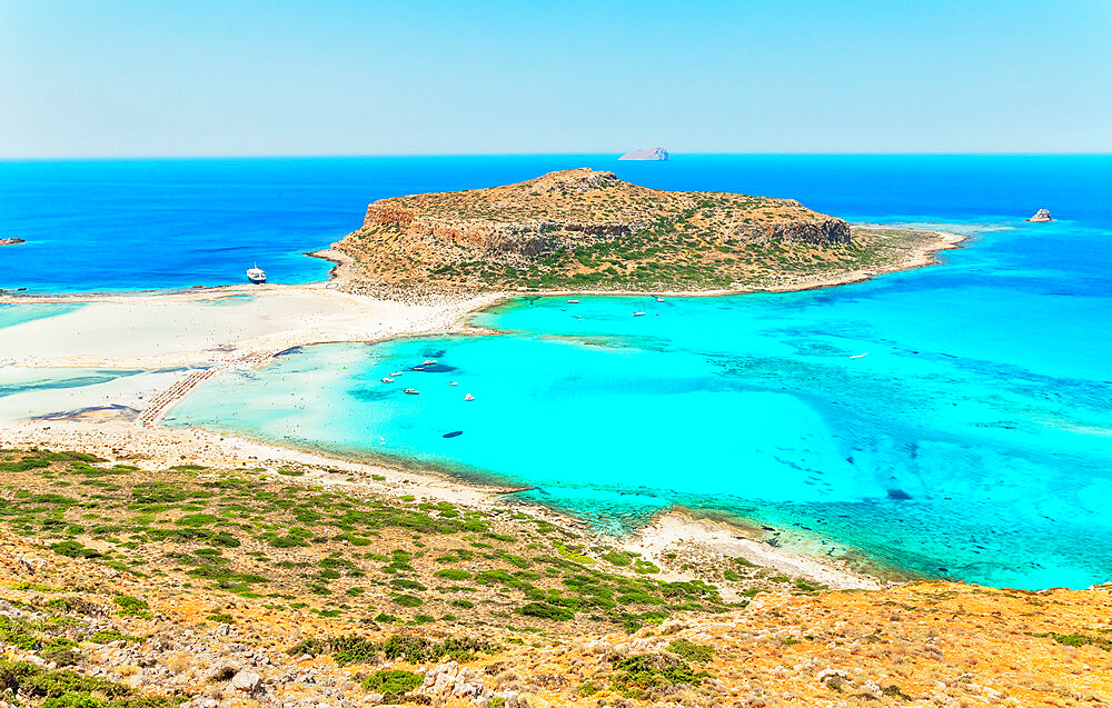 Balos Bay, Gramvousa Peninsula, Chania, Crete, Greek Islands, Greece, Europe