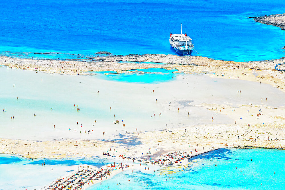 Balos beach, Gramvousa Peninsula, Chania, Crete, Greek Islands, Greece, Europe