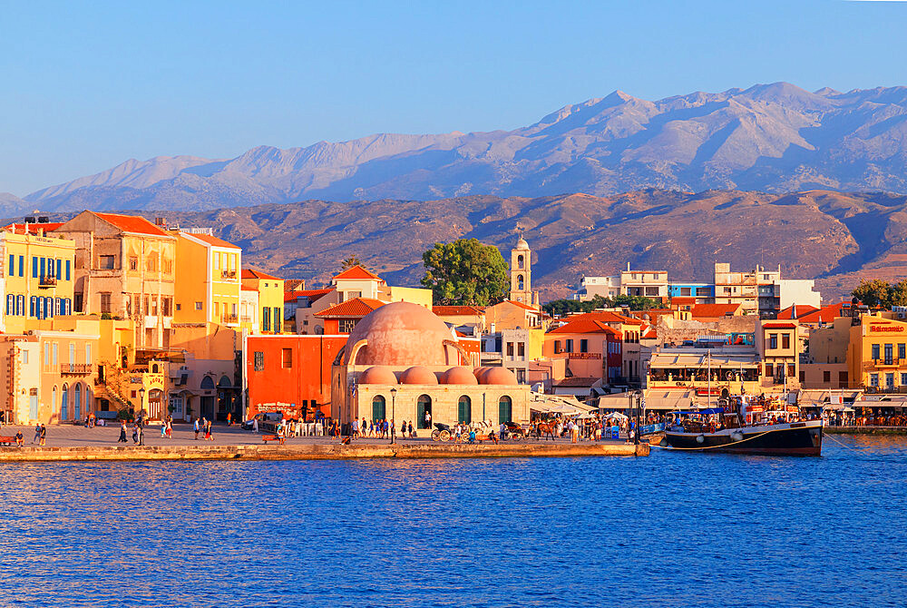 The Venetian Harbour, Chania, Crete, Greek Islands, Greece, Europe