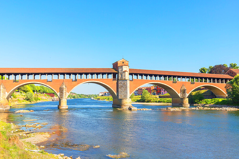 Ponte Coperto (Covered bridge), Pavia, Lombardy, Italy