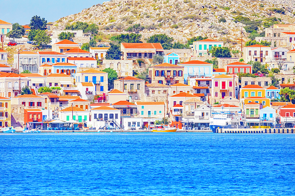 Emporio town, Halki Island, Dodecanese Islands, Greek Islands, Greece, Europe