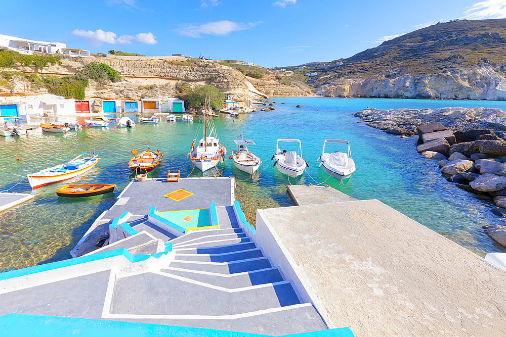 Mandrakia village, Milos Island, Cyclades Islands, Greek Islands, Greece, Europe