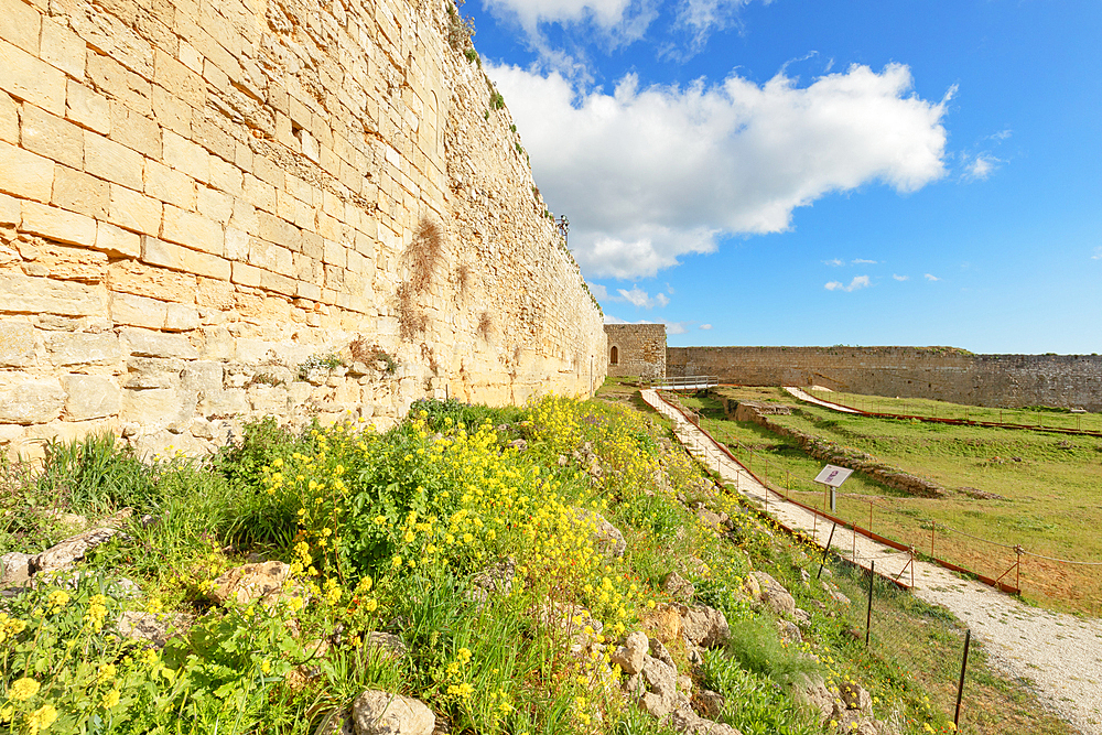 Lombardia Castle interior walls, Enna, Sicily, Italy, Mediterranean, Europe