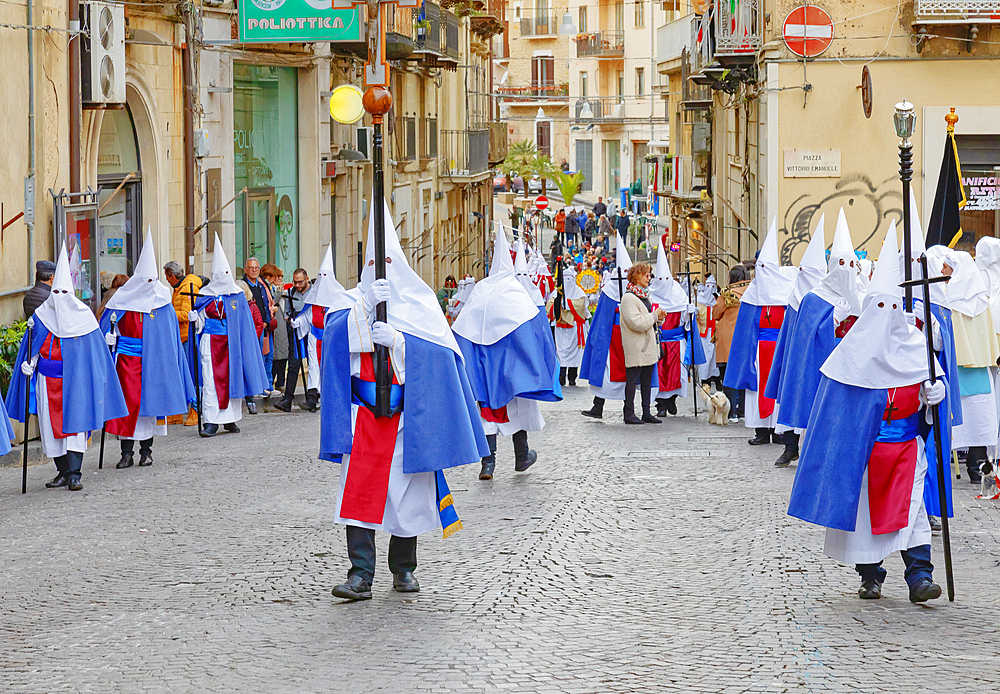 Good Friday procession, Enna, Sicily, Italy, Mediterranean, Europe