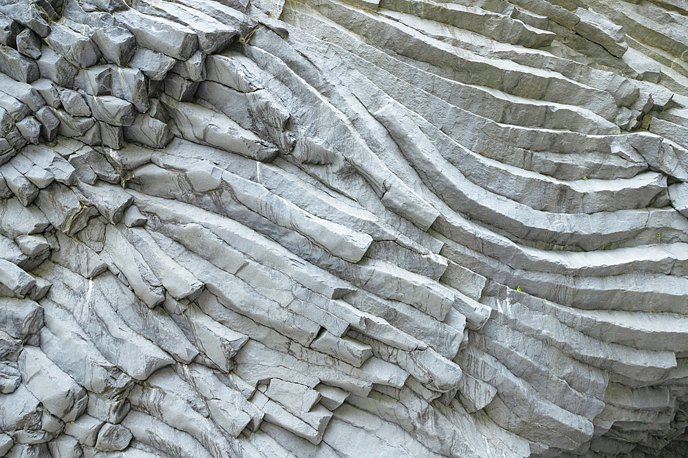 Rock formations, Alcantara gorge, Castiglione di Sicilia, Sicily, Italy, Mediterranean, Europe