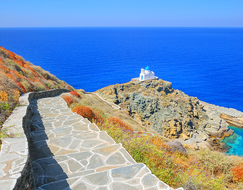 Seven Martyrs Church, Kastro, Sifnos Island, Cyclades, Greek Islands, Greece, Europe