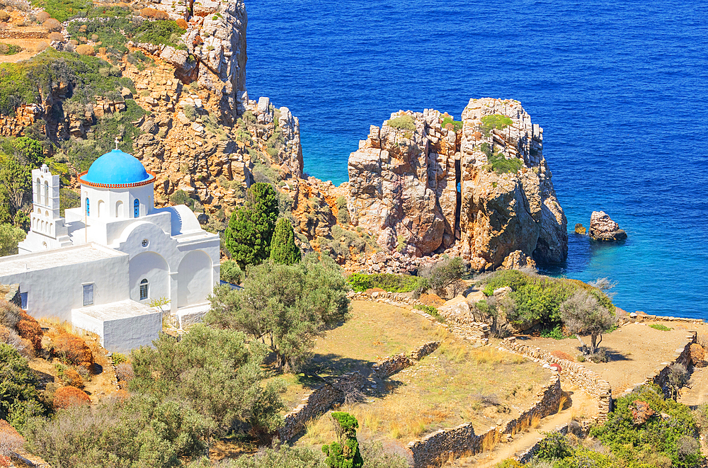 Panagia Poulati Monastery, Sifnos Island, Cyclades, Greek Islands, Greece, Europe