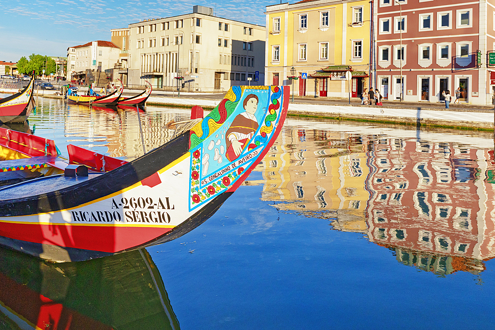 Moliceiro boats, Aveiro, Portugal, Europe