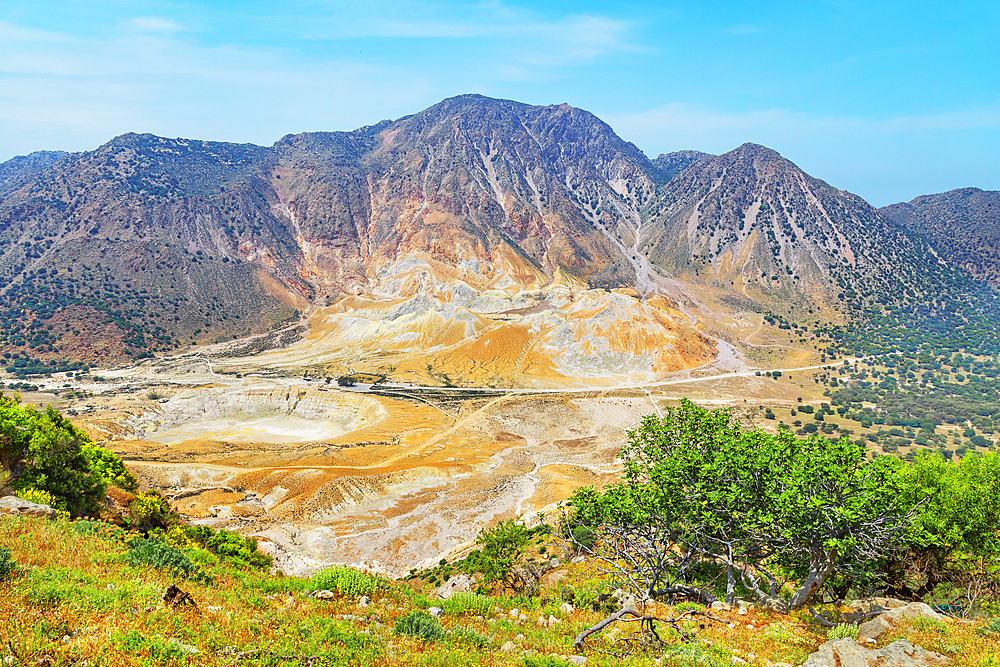 Nisyros volcano view, Nisyros Island, Dodecanese Islands, Greece