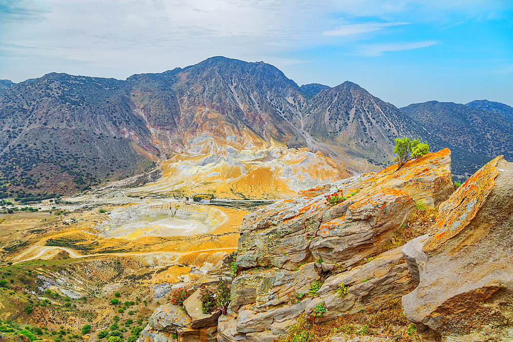 Nisyros volcano view, Nisyros Island, Dodecanese Islands, Greece