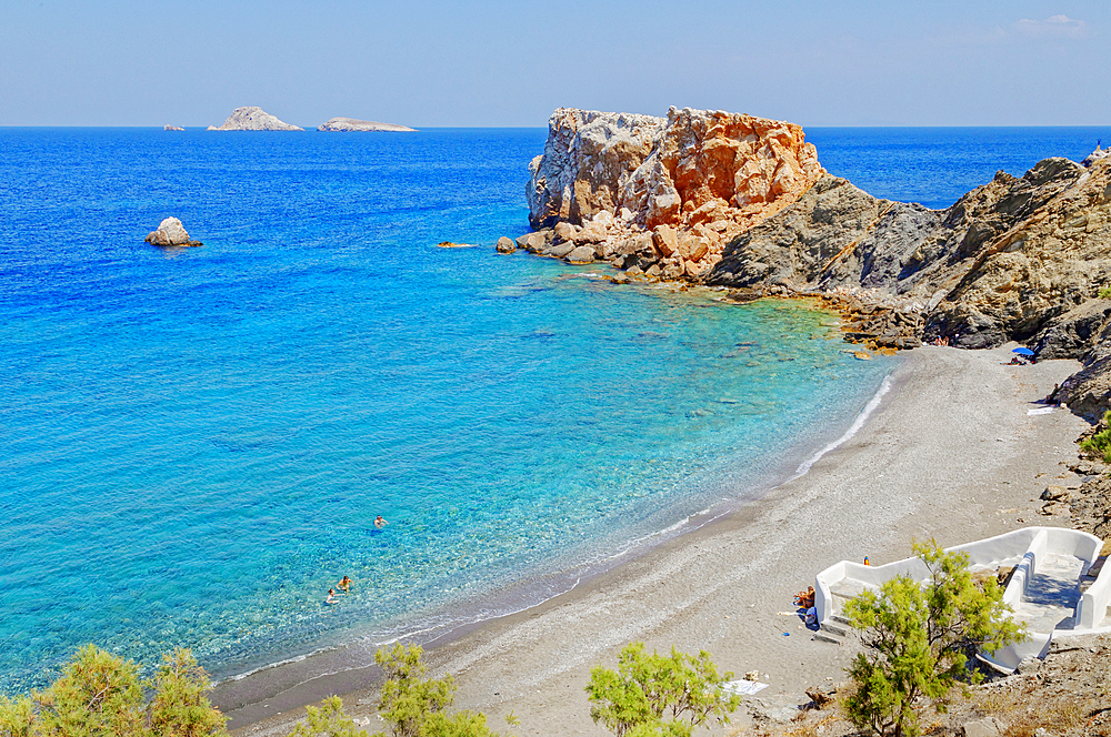 Vardia beach, Folegandros Island, Cyclades Islands, Greece