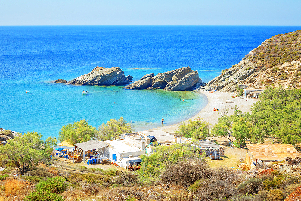 Agios Nikolaos beach, Agali, Folegandros Island, Cyclades Islands, Greece