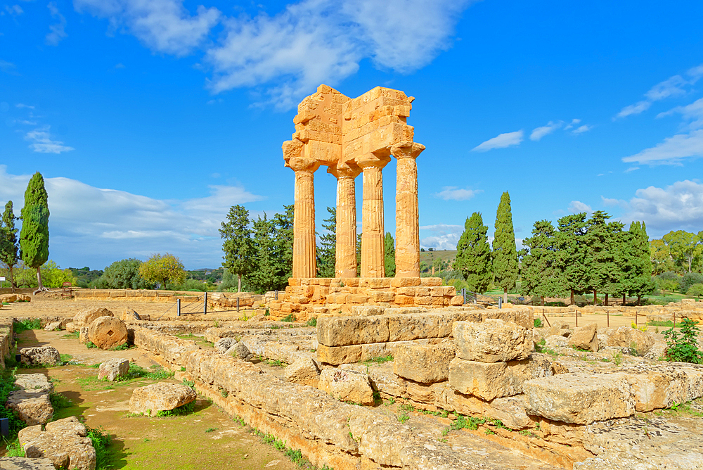 Temple of Castor and Pollux, Valley of Temples, Agrigento, Sicily, Italy