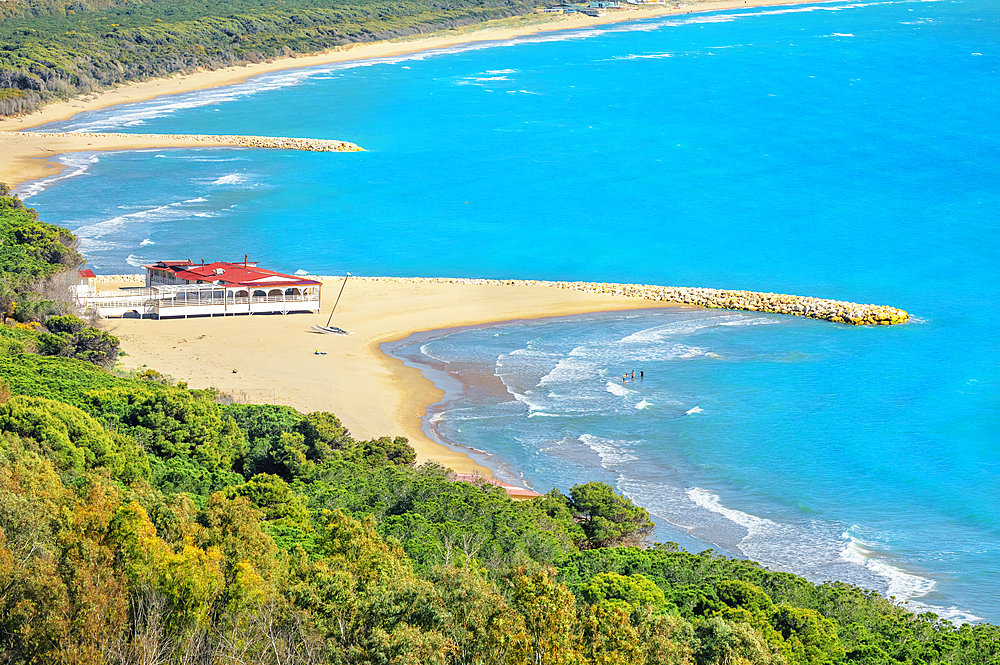 Eraclea Minoa beach, elevated view, Cattolica Eraclea, Agrigento district, Sicily, Italy