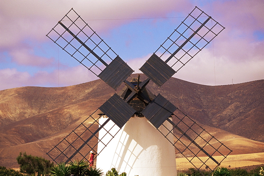 Old windmill near Antigua, Fuerteventura, Canary Islands, Spain, Europe