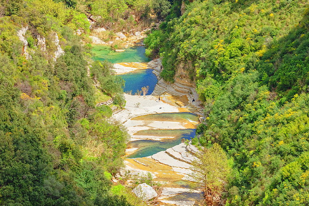 Avola lakes, high angle view, Avola, Noto Valley, Sicily, Italy