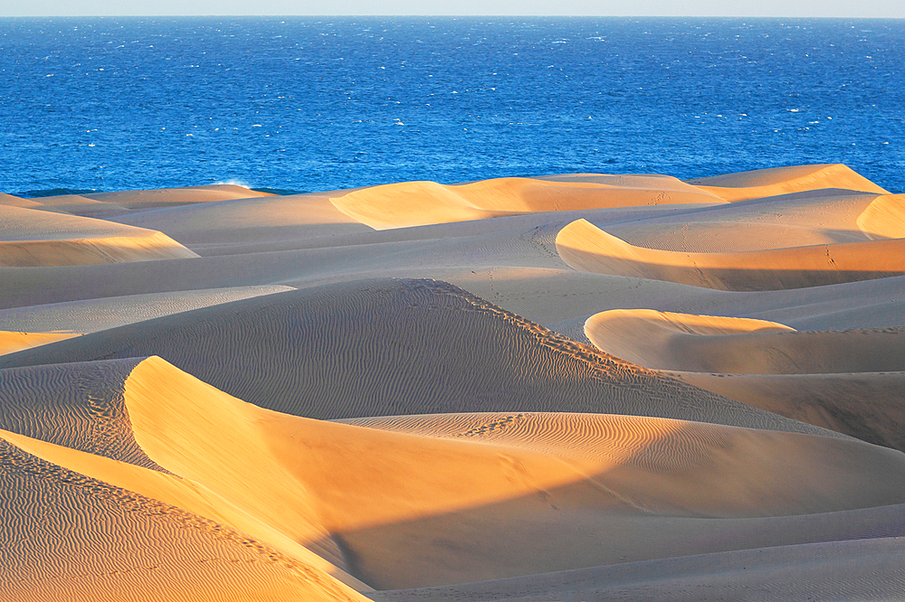 Sand dunes, Maspalomas, Playa del Ingles, Gran Canaria, Canary Islands, Spain