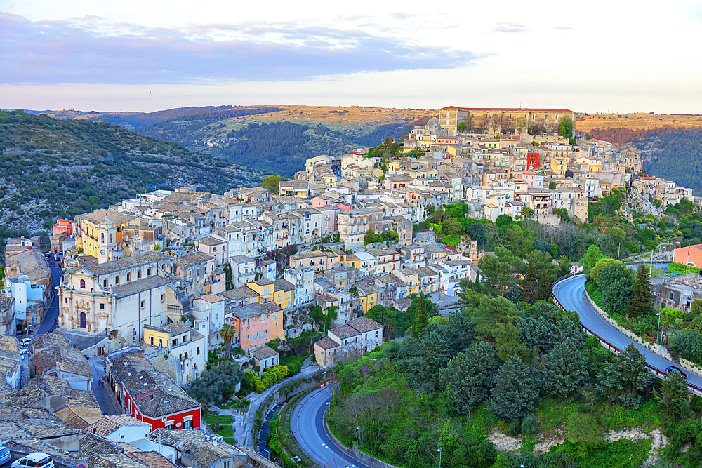 Elevated view of Ragusa Ibla, Ragusa Ibla, Ragusa province, Sicily, Italy