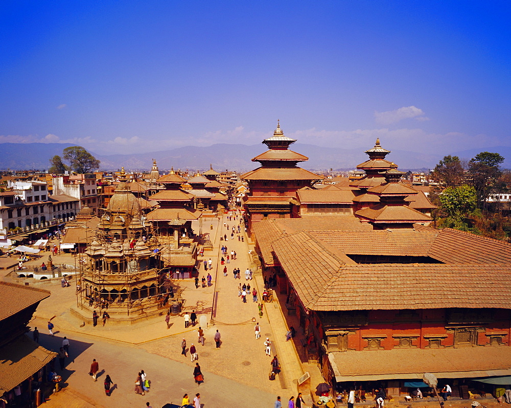 Aerial view of Durbar Square, Patan, Nepal