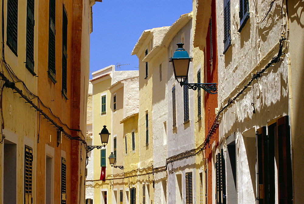 Colourful houses, Ciutadella, Menorca, Spain 