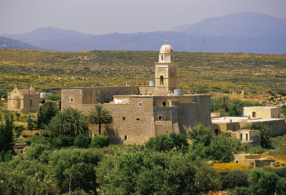 The Christian monastery of Moni Touplou, near Vai, eastern Crete, island of Crete, Greece, Mediterranean, Europe